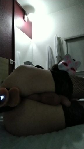 Very Good Anal Session with a Dildo Before Going to Bed