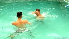Dudes Get Rock Hard in Pool, Then Pound Each Other Raw Inside