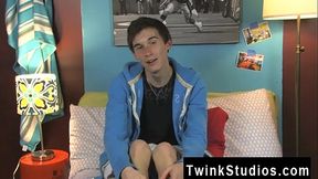 Gay video Skyelr Bleu is on camera providing an interview and he'_s