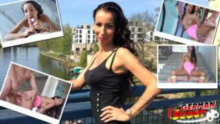 거대한 남근이 지나 발렌티나의 꽉 조이는 엉덩이를 사정없이 박아대는 동안 그녀의 큰 가슴이 출렁거린다