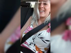 Secretly fingered in the taxi to orgasm