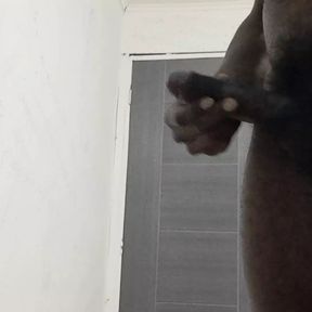 black man jerking off his big dick