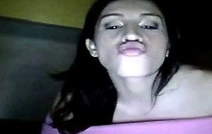 Amateur ts wanks off her dick