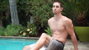 Jake Masturbates By The Pool