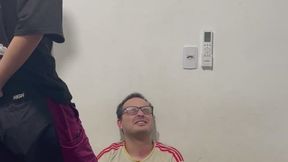 MASTER J KICKS THE SLAVE BALLS