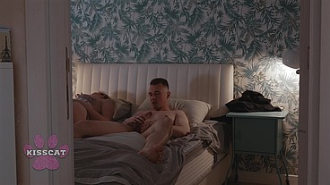 Don't Cum Inside Me! Husband Sneaks Into the Roommate's Room at Night - MrCat & Asandra Dewy