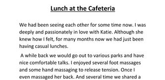 Lunch at the workplace during the break.