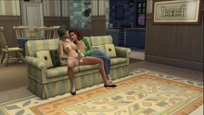 Step grandmother fucks step granddaughter with her huge cock