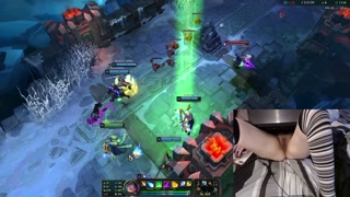 I'M BACK! Gamer Girl playing naked in bed League of Legends #20 Luna