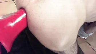 Solo Guy Takes Monster Dildo Deep in His Ass