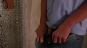 young Czech man puts a penis in his throat