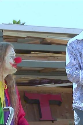 Horny girl sucks a huge cock in the sofa to a mouth cumshot