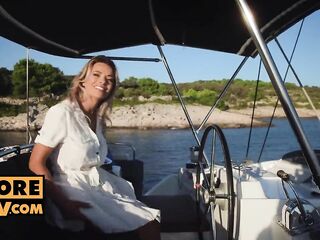 Sex on the open water with yummy rich mother I'd like to fuck Shalina Devine