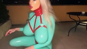 RUBBER BARBIE Worship by a PIG FAT SLAVE