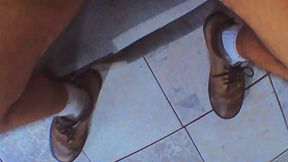 Wanking and Swoing off - Boxers, White Socks, Foot, Smoking, POV