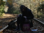 Enby in thigh-highs reads you more Derrida (Specters of Marx, SFW)