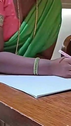 Friend's Step-mom Fucking in Green Saree with Subtitles -1