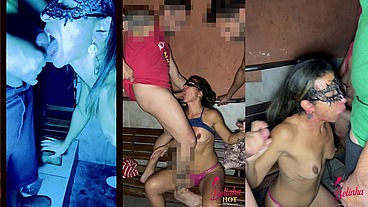 Belinha HOT e os três amigos que gozaram na sua boquinha