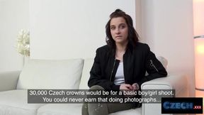 Czech Student's First Audition: A Surprising Encounter with a Girthy Surprise - CZECH XXX