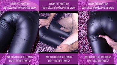 Stepbro’s cum soaks my vpl through leather pants