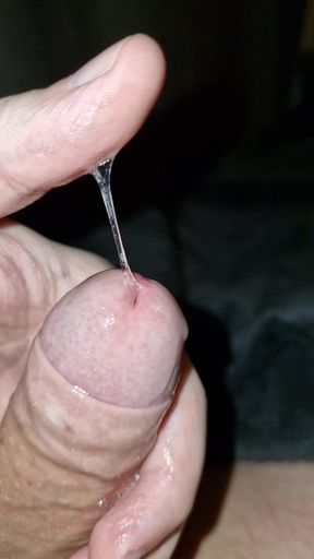 Jerking My Precum Soaked Uncut Dick