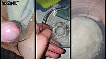 gathering 100ml of my cum