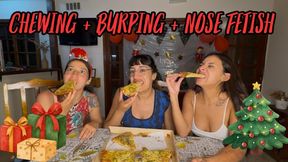 Chewing + burping + nose fetish + Silly faces