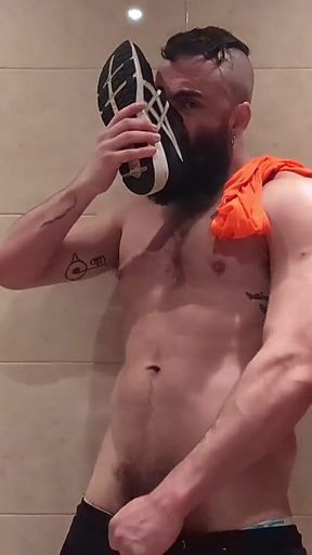 Stepdaddy Loves to Sniff Himself After His Training.