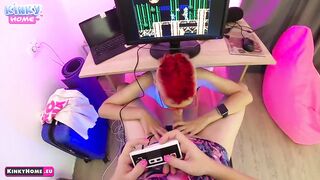 Cutie blows under the table while I play SNES. Adorable