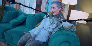 I talk about F - Fear - ASMR podcast SFW talking goth skinny girl dreadlocks tattoo model inked girl