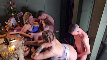 Maisie Lewis and Sophie Fox bar bang