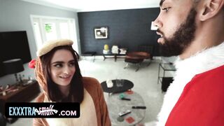 Exxxtra Small - Hot Petite Girl In Costume Surprises Santa And Gets Spanked For Not Doing Her Duties