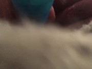 YOUNG EBONY MAKES HIS ASS CREAM WITH GF’s RABBIT  [SOLO ANAL PLAY]
