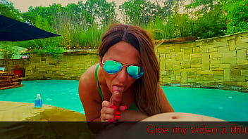 Smoking Hot MILF Sucked My Cock At The Luxury Spa'_s Pool!