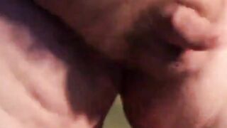 Chubby Dude Jacking Off With Big Load