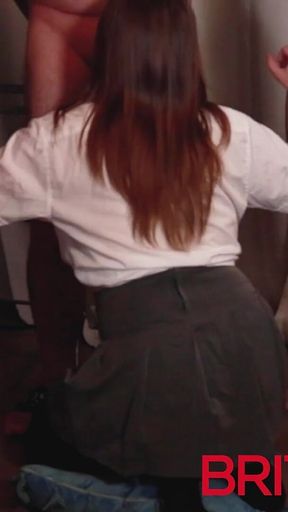 British Student Gets Covered In Cum At Her Blowbang