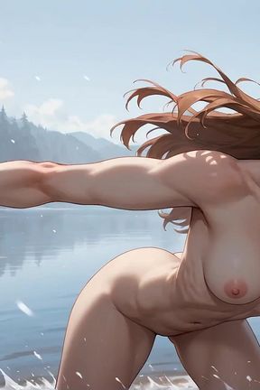 Snowy Serenity: Steamy Morning Coffee Break