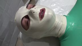 Latex Danielle relaxing in the ambulance