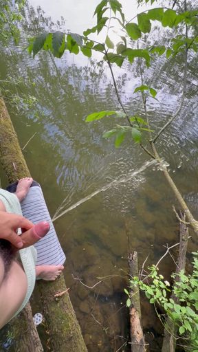 Twink 18 Pissing in Nature