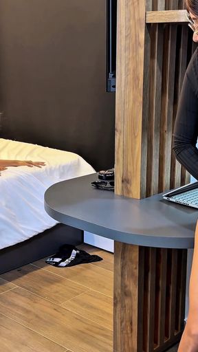 Powerful moment from &quot;Caught masturbating!! Naughty stepdaughter turned on while watching stepdad fucking&quot;