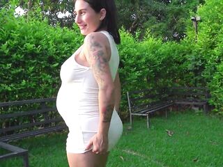 CHALLENGING A PREGGO WOMAN TO USE AN BOOTY-RAMMING FOR CASH