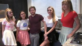 Swimming Pool Orgy: Lucky Guy Pumps Four Womb Flowers