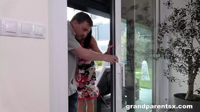 Seductive Latina steps-grandma gets nasty with her gramps'