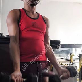 Hard and big muscle in the gym