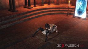 3d dickgirl witch fucks a sexy girl in the dark castle
