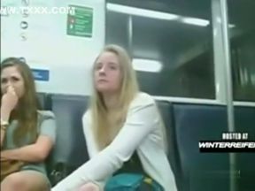 2 Girls like to see the Cock Flash in Subway