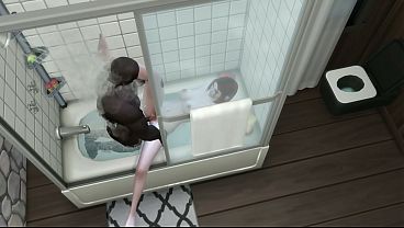 Sims 4 - Redhead caught in the shower