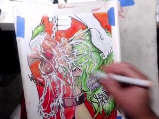 The Joker Teaching the Ropes to His Protege ? Drawing Timelapse