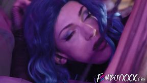 Masked goth femboy Edward Terrant bounces on my throbbing penis
