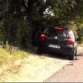 Fantastic Young Blonde Sucks in the Car the Big Cock That Cums Inside Her Pussy